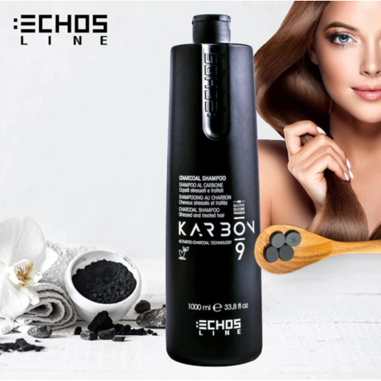 Шампунь с бамбуковым углем Karbon 9 Charcoal Shampoo Echosline