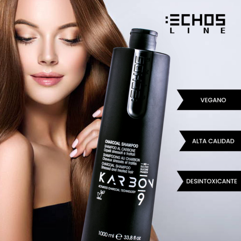 Шампунь с бамбуковым углем Karbon 9 Charcoal Shampoo Echosline Шампунь с бамбуковым углем Karbon 9 Charcoal Shampoo Echosline