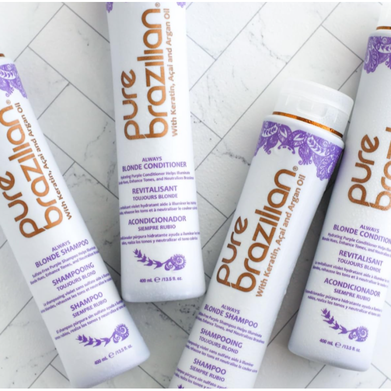 Кератиновий фіолетовий шампунь Always BLONDE SHAMPOO Pure Brazilian Кератиновий фіолетовий шампунь Always BLONDE SHAMPOO Pure Brazilian