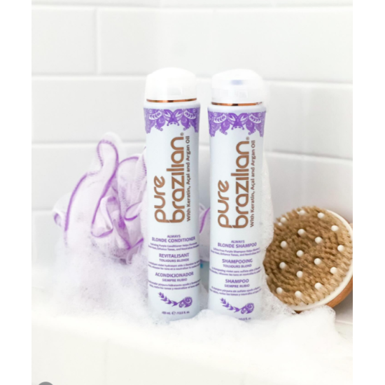 Кератиновый фиолетовый шампунь Always BLONDE SHAMPOO Pure Brazilian