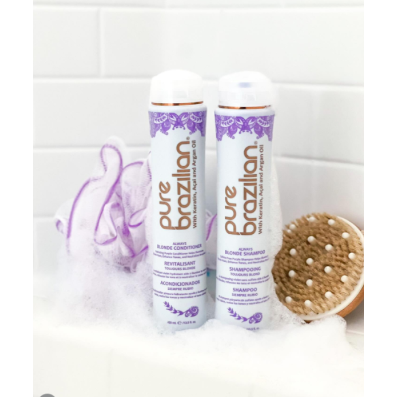 Кератиновий фіолетовий шампунь Always BLONDE SHAMPOO Pure Brazilian Кератиновий фіолетовий шампунь Always BLONDE SHAMPOO Pure Brazilian