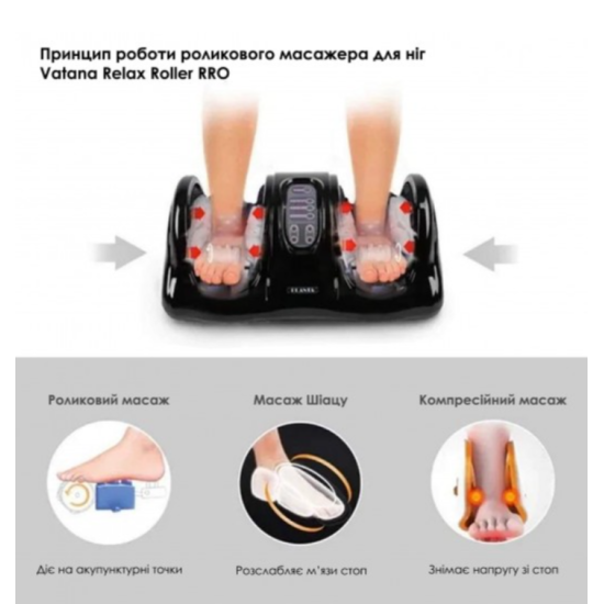 Роликовый массажер для ног Vatana Relax Roller RRO SPL