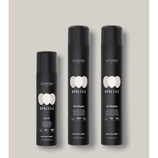 Лак для об'єму волосся легкої фіксації STYLEGO FINISH Air Volume Alter Ego 500 мл