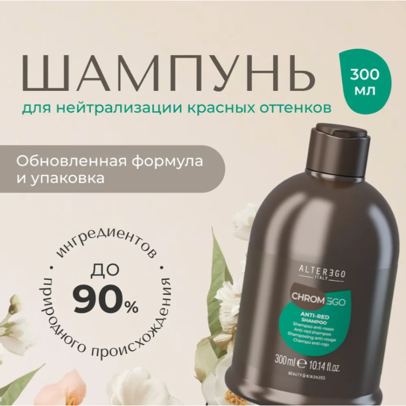 Шампунь для нейтралізації червоних відтінків CHROMEGO ANTI-RED Alter Ego