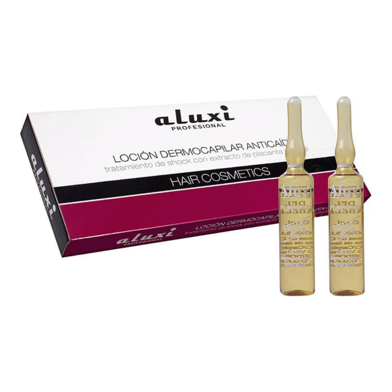 Ампулы для лечения выпадения волос и активного роста с экстрактом растительной плаценты Aluxi