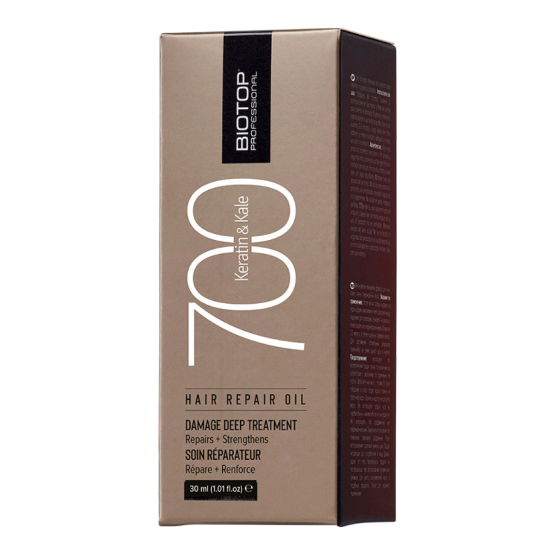 Масло для волос с кератином и капустой Keratin + Kale 700 Biotop 30 мл