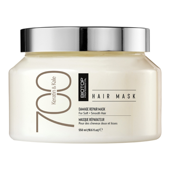 Живильна маска для волосся Keratin + Kale 700 Biotop