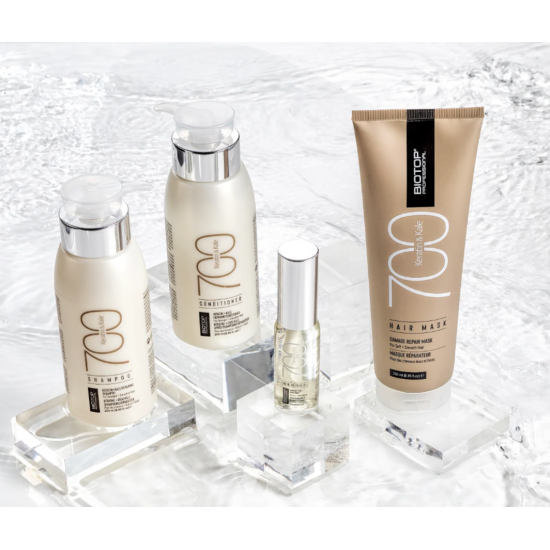 Живильна маска для волосся Keratin + Kale 700 Biotop