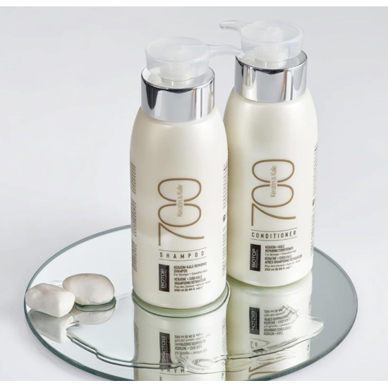 Відновлюючий шампунь для волосся Keratin + Kale 700 Biotop