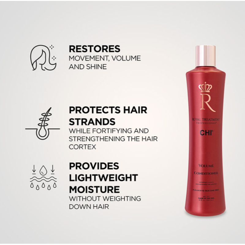 Кондиционер безсульфатный для придания объема волосам Volume Royal Treatment CHI 355 мл
