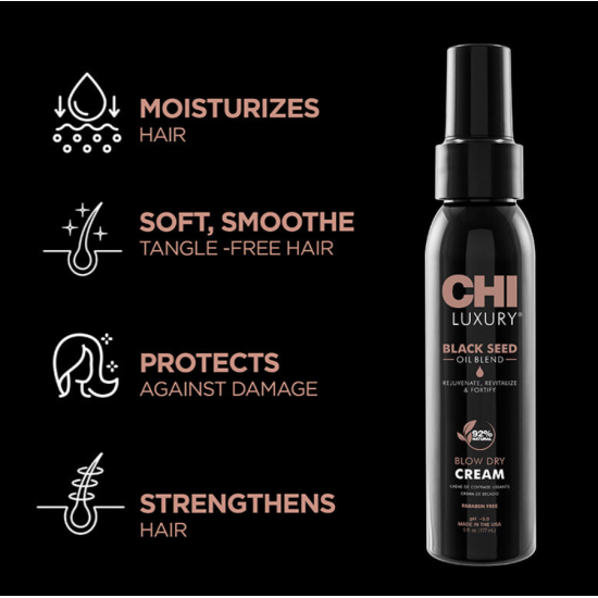 Крем для укладання легкої фіксації з олією чорного кмину Luxury Black Seed Oil CHI 177 мл