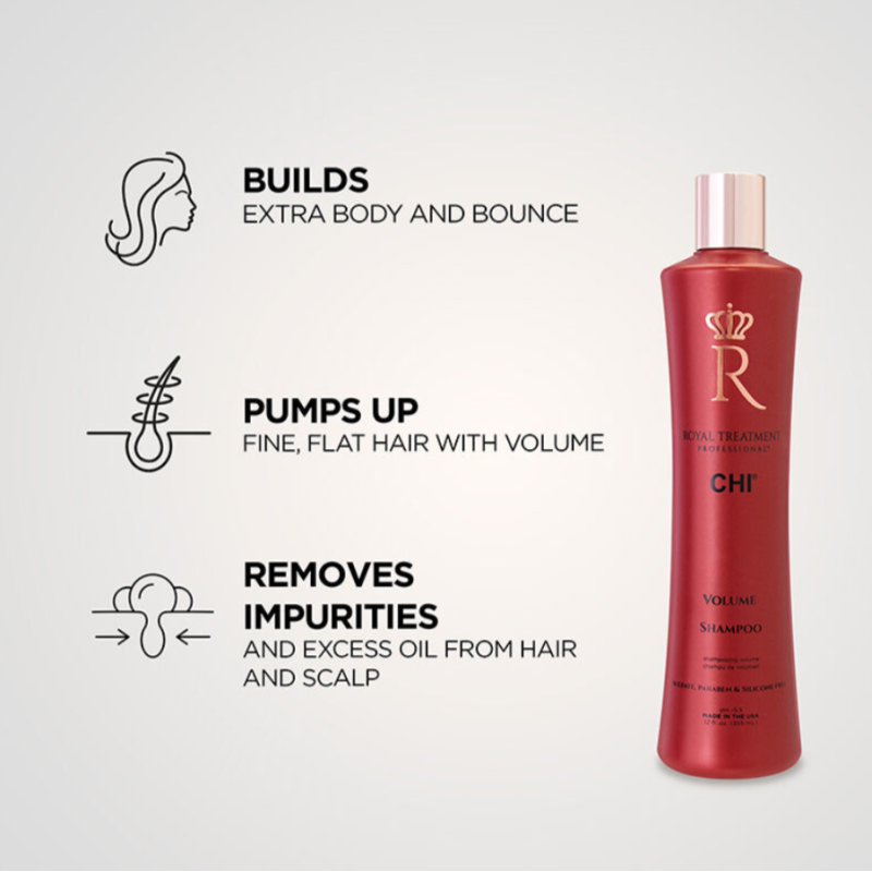 Шампунь безсульфатный для придания объема волосам Volume Royal Treatment CHI 355 мл