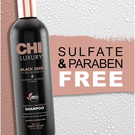 Шампунь деликатного очищения с маслом черного тмина Luxury Black Seed Oil Shampoo CHI 