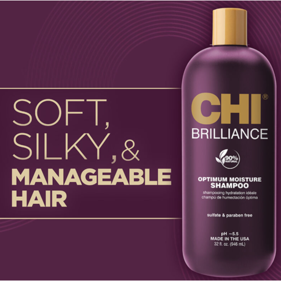 Шампунь для пошкодженого волосся Deep Brilliance Optimum Moisture Shampoo CHI