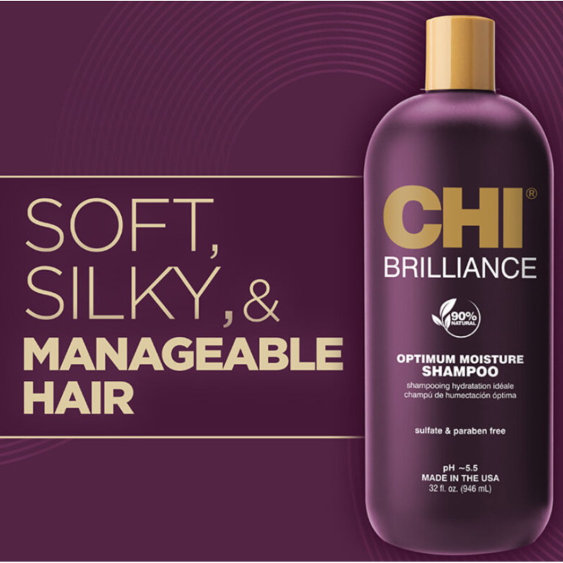 Шампунь для пошкодженого волосся Deep Brilliance Optimum Moisture Shampoo CHI