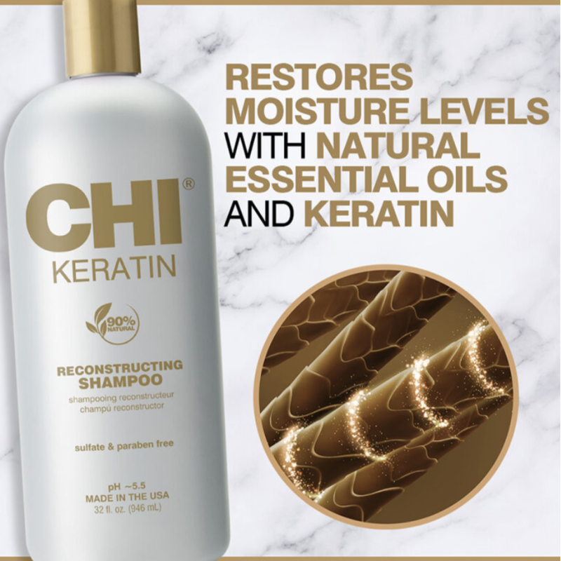 Шампунь восстанавливающий с кератином Keratin Shampoo CHI
