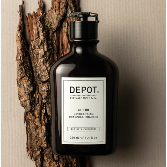 Шампунь для глубокой очистки с древесным углем No.108 Detoxifying Charcoal Shampoo DEPOT 250 мл