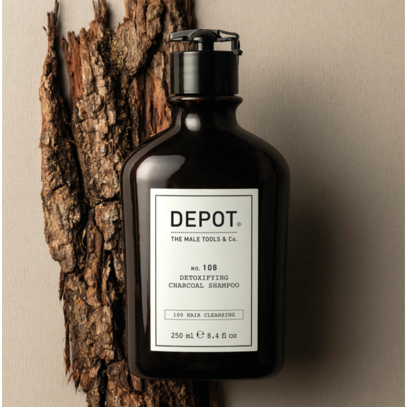 Шампунь для глубокой очистки с древесным углем No.108 Detoxifying Charcoal Shampoo DEPOT 250 мл