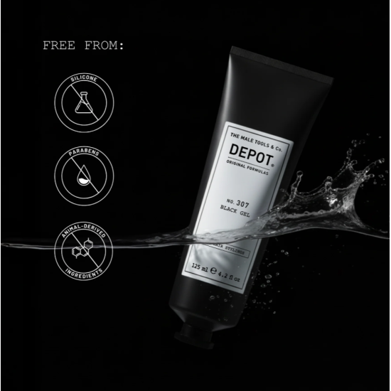 Черный гель камуфляж для седины No.307 Black Gel DEPOT 125 мл