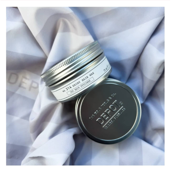 Блискучий віск для волосся середньої фіксації No.314 Shiny Hair Wax DEPOT 75 мл