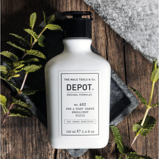 Смягчающая жидкость до и после бритья No.402 Pre Post Shave Emollient Fluid DEPOT 100 мл