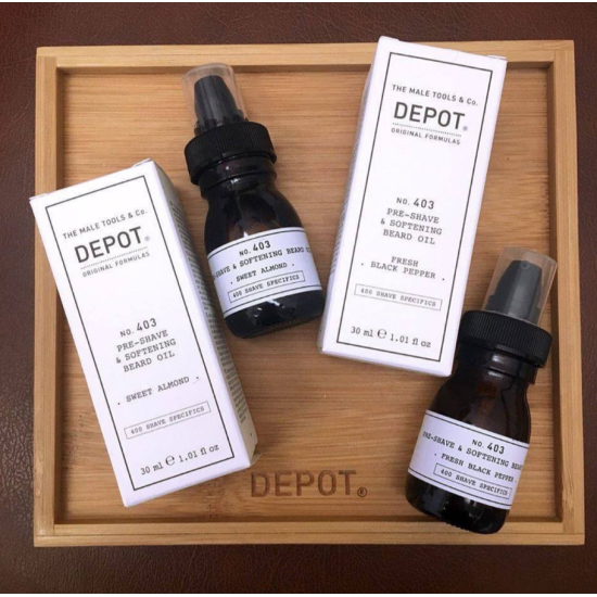 Масло для смягчения бороды No.403 Pre-Shave Softening Beard Oil DEPOT 30 мл