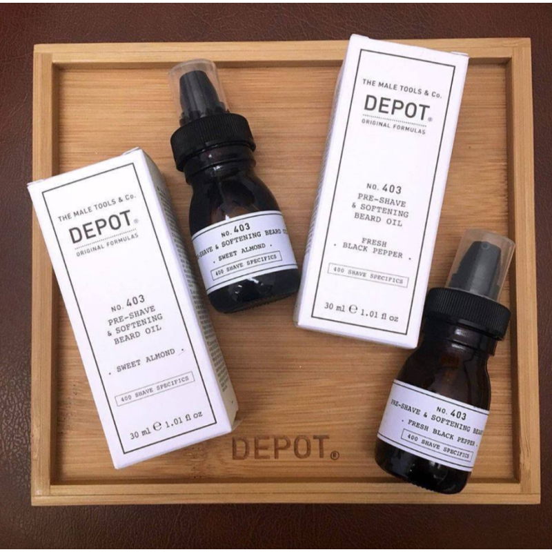 Масло для смягчения бороды No.403 Pre-Shave Softening Beard Oil DEPOT 30 мл