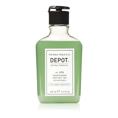 Гель для бритья без пены No.406 Transparent Shaving Gel DEPOT 100 мл