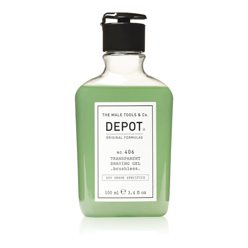 Гель для бритья без пены No.406 Transparent Shaving Gel DEPOT 100 мл