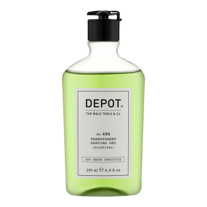 Гель для бритья без пены No.406 Transparent Shaving Gel DEPOT 200 мл