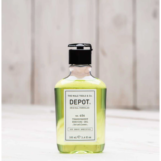 Гель для бритья без пены No.406 Transparent Shaving Gel DEPOT 100 мл