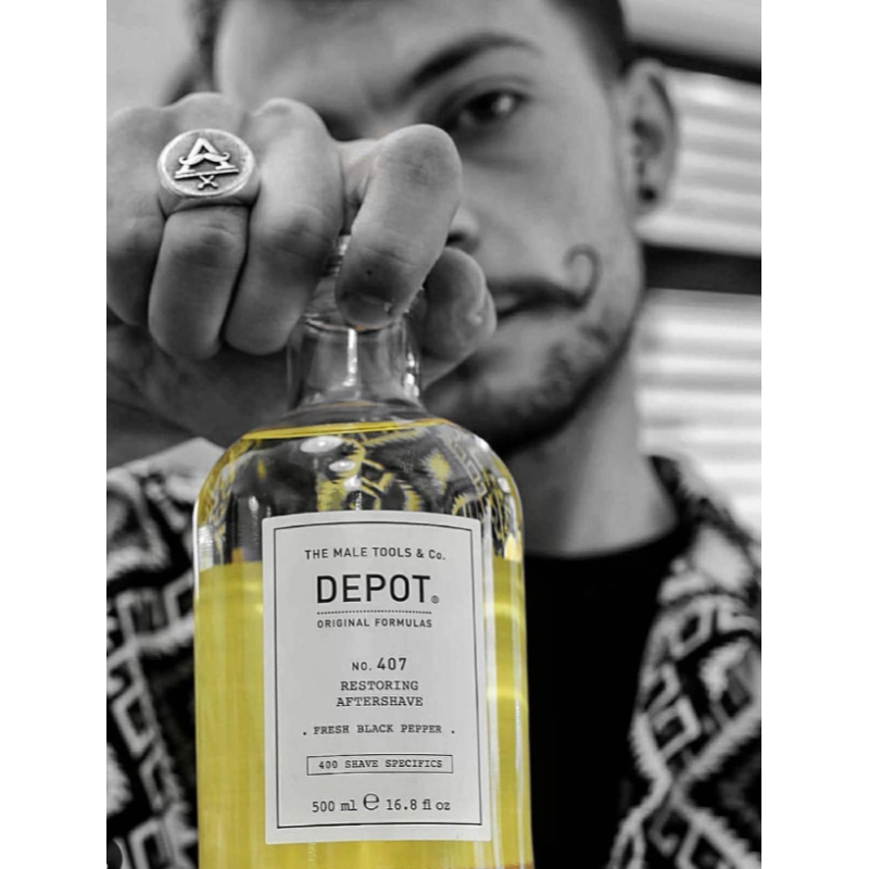 Восстанавливающий и освежающий лосьон после бритья No.407 Restoring Aftershave DEPOT 500 мл