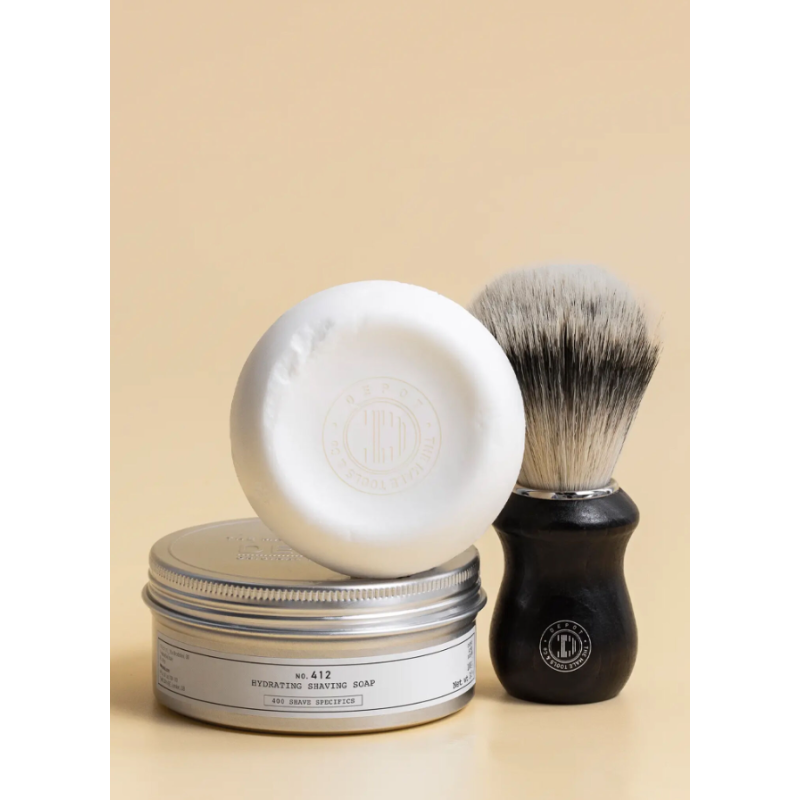 Мыло твердое для традиционного бритья No.412 Hydrating Shaving Soap DEPOT 100 г