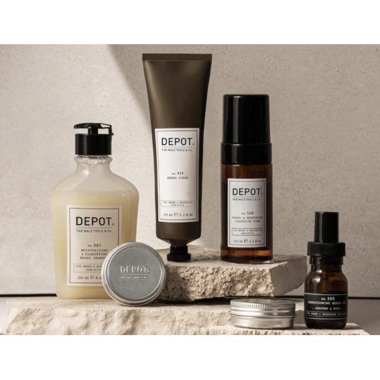 Живильне та пом’якшувальне масло для бороди та вусів No.502 Beard Moustache Butter DEPOT 30 мл