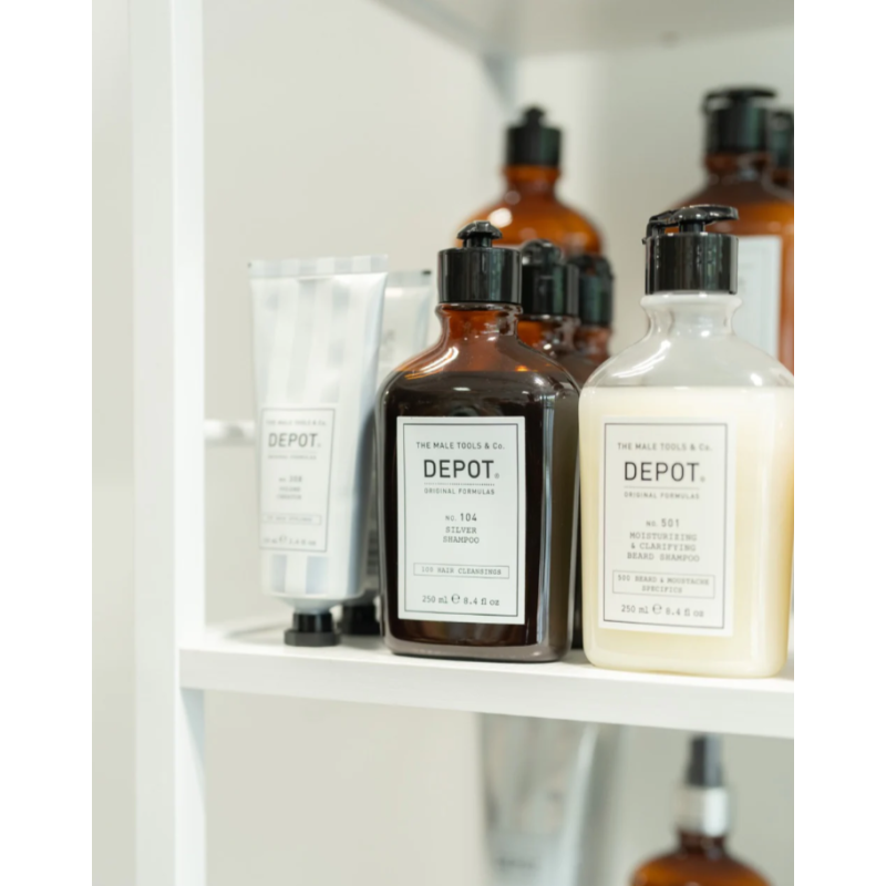 Очищаючий та зволожуючий шампунь для бороди No.501 Clarifying Beard Shampoo DEPOT 250 мл Очищаючий та зволожуючий шампунь для бороди No.501 Clarifying Beard Shampoo DEPOT 250 мл