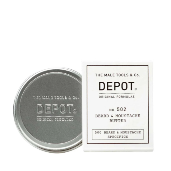 Живильне та пом’якшувальне масло для бороди та вусів No.502 Beard Moustache Butter DEPOT 30 мл