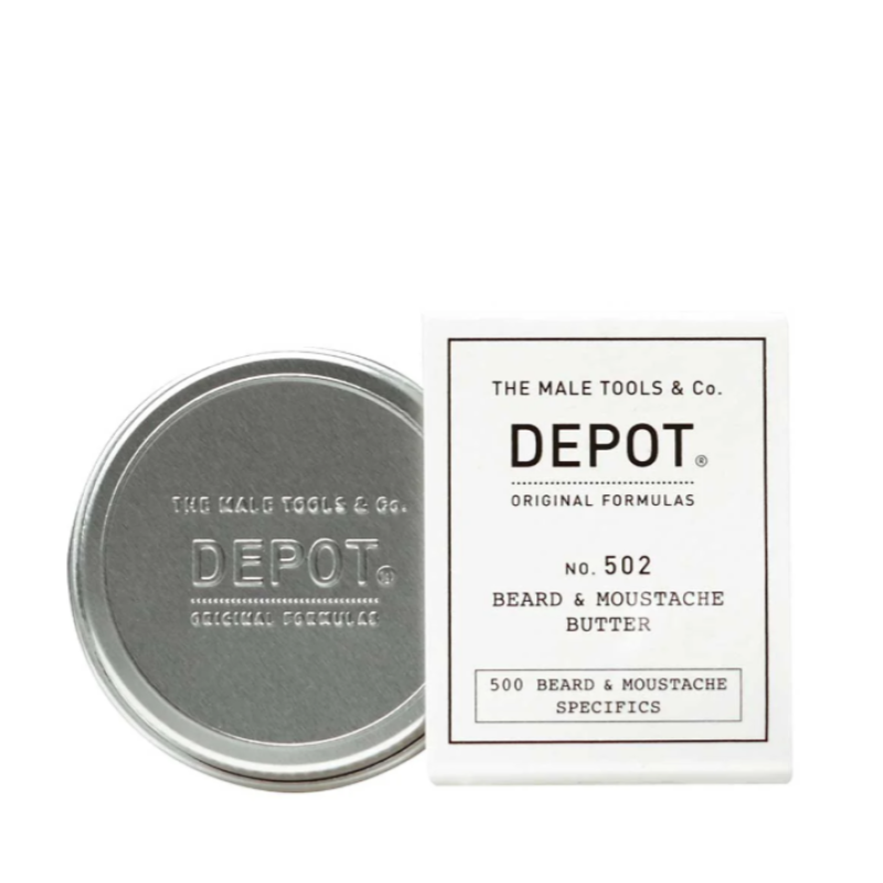 Живильне та пом’якшувальне масло для бороди та вусів No.502 Beard Moustache Butter DEPOT 30 мл