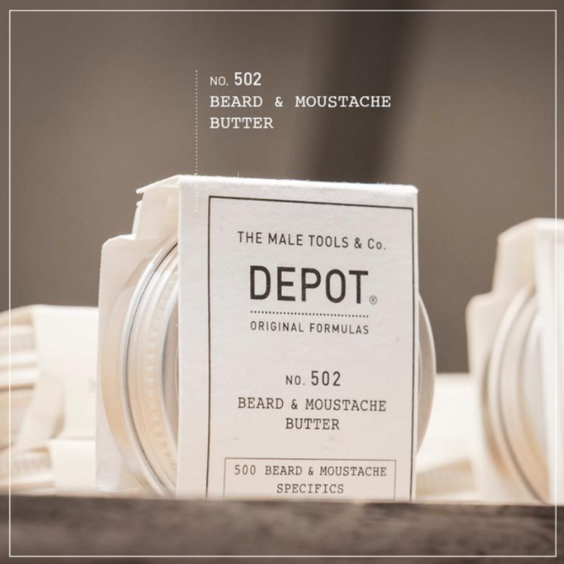 Живильне та пом’якшувальне масло для бороди та вусів No.502 Beard Moustache Butter DEPOT 30 мл