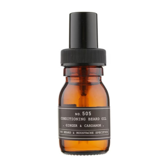 Кондиціонуюча та ароматизована олія для бороди No.505 Conditioning Beard Oil Ginger Cardamon DEPOT 30 мл