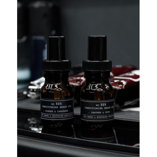 Кондиціонуюча та ароматизована олія для бороди No.505 Conditioning Beard Oil Ginger Cardamon DEPOT 30 мл