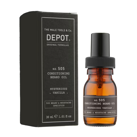 Масло для бороды кондиционирующее и ароматизирующее No.505 Conditioning Beard Oil Mysterious Vanilla DEPOT 30 мл