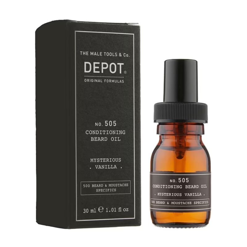Масло для бороды кондиционирующее и ароматизирующее No.505 Conditioning Beard Oil Mysterious Vanilla DEPOT 30 мл