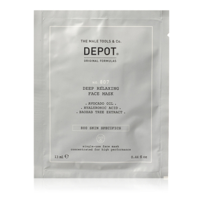 Живильна маска для обличчя та шиї No.807 Deep Relaxing Face Mask №12 DEPOT 13 мл