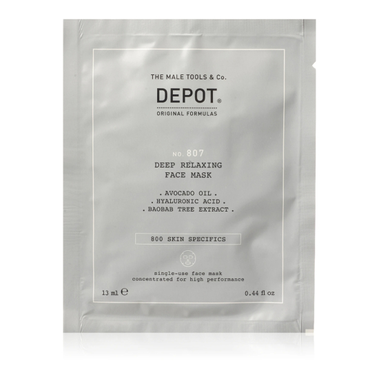 Питательная маска для лица и шеи No.807 Deep Relaxing Face Mask №12 DEPOT 13 мл