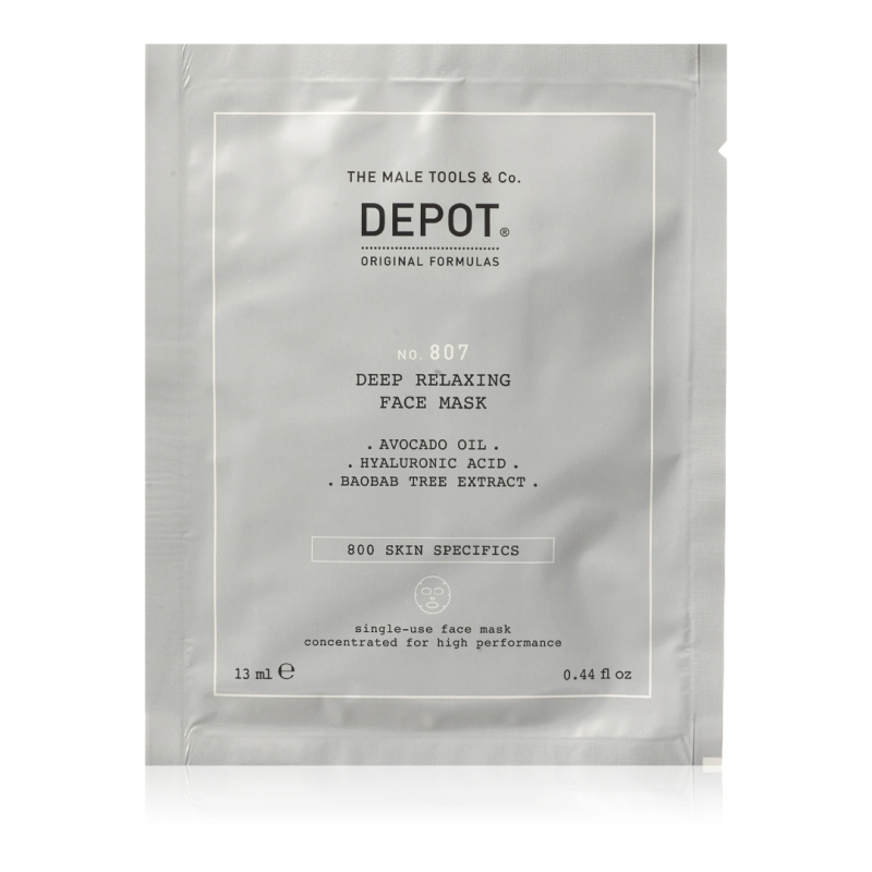Питательная маска для лица и шеи No.807 Deep Relaxing Face Mask №12 DEPOT 13 мл