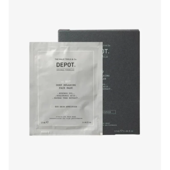 Питательная маска для лица и шеи No.807 Deep Relaxing Face Mask №12 DEPOT 13 мл