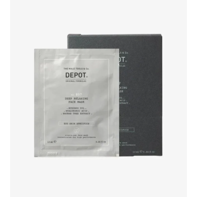 Питательная маска для лица и шеи No.807 Deep Relaxing Face Mask №12 DEPOT 13 мл