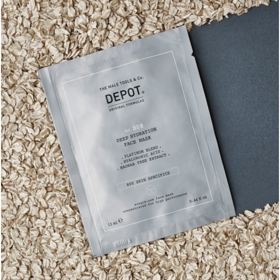 Увлажняющая и восстанавливающая маска для лица и шеи No.808 Deep Hydration Face Mask №12 DEPOT 13 мл