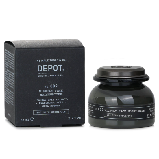 Нічний зволожуючий крем для обличчя No.809 Nightly Face Moisturizer DEPOT 65 мл