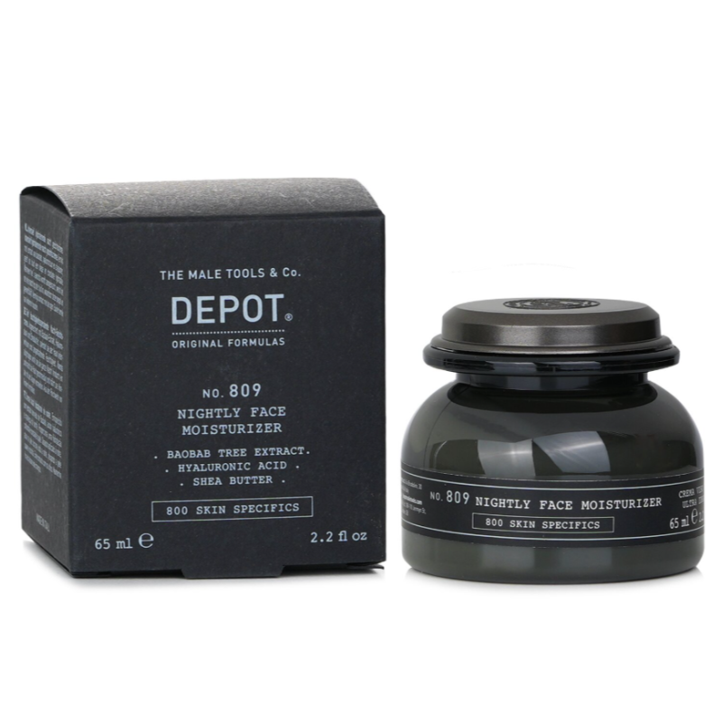 Нічний зволожуючий крем для обличчя No.809 Nightly Face Moisturizer DEPOT 65 мл